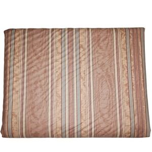 10 Yards Decorative Fabric Striped Polished Cotton Tan Blue Mauve 55 x 362